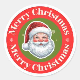 ヴィンテージ サンタ メリークリスマス ステッカー