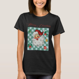 ヴィンテージ サンタ メリークリスマス デザイン Tシャツ