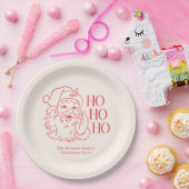 ヴィンテージ サンタ "Ho Ho Ho" クリスマス ペーパープレート (パーティー)