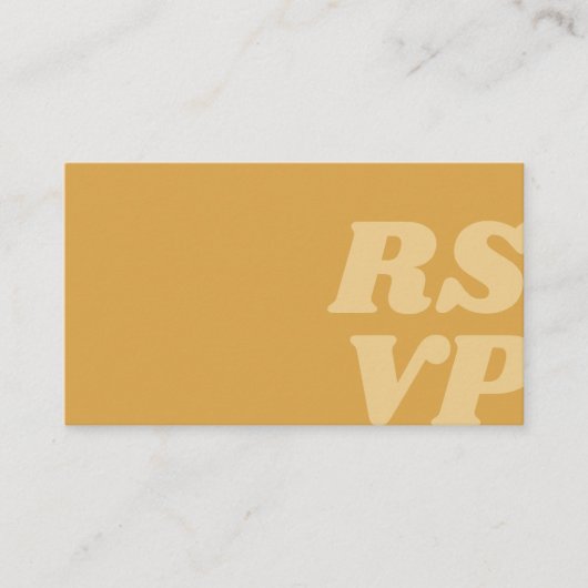 ヴィンテージ サン ウェディング インビテーション RSVP カード (正面)