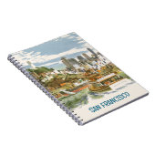 ヴィンテージ サン フランシスコ ベイ トラベル ポスター フェリーボート ノートブック (右側)