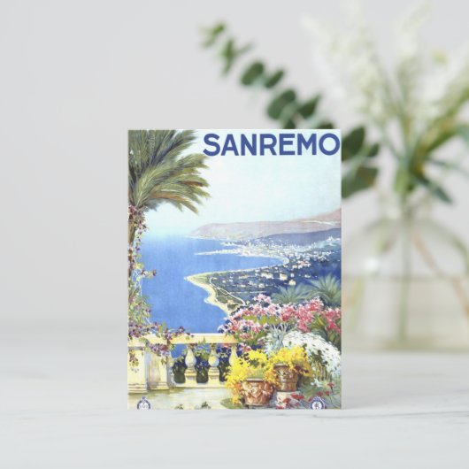 ヴィンテージ サン レーモ イタリア ヨーロッパ 旅行 ポストカード (スタンド正面)