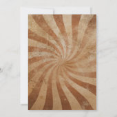 ヴィンテージ サーカスをテーマにした誕生日パーティー 招待状 (裏面)