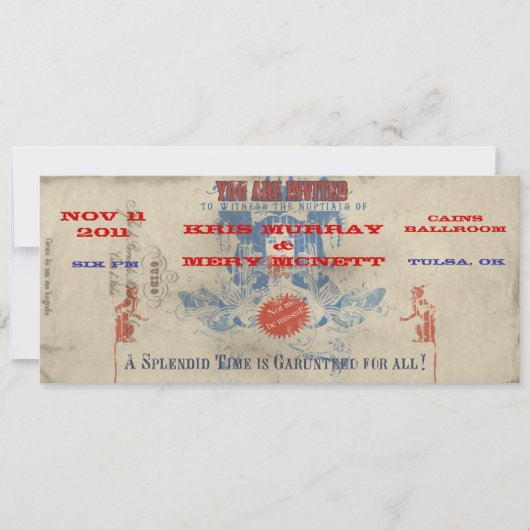 ヴィンテージ サーカス インビテーション (正面)