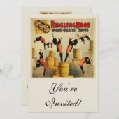 ヴィンテージ サーカス サイドショー ポスター 招待状 (正面/裏面)