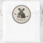 ヴィンテージ サーカス | 呪われたカーニバル テーマ ハロウィン ラウンドシール (バッグ)