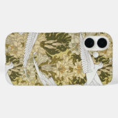 ヴィンテージ サージュグリーン ハト＆ユリ 花柄 Case-Mate iPhoneケース (裏面 (横))