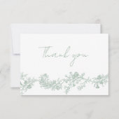 ヴィンテージ サージュ フラワー ウェディング サンクス カード (正面)