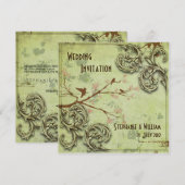 ヴィンテージ サージュ ラブバーズ ウェディング インビテーション (正面/裏面)