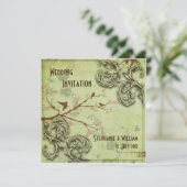 ヴィンテージ サージュ ラブバーズ ウェディング インビテーション (スタンド正面)