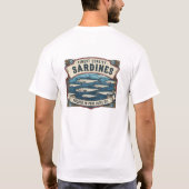 ヴィンテージ サーディン ラベル T シャツ - レトロ フィッシュ 缶 (裏面)