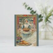 ヴィンテージ・サービングパイin感謝祭 ポストカード (スタンド正面)