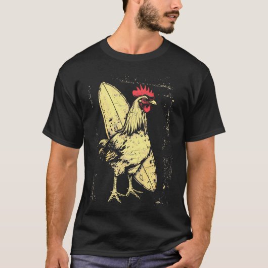 ヴィンテージ サーフィン ニワトリ Tシャツ (正面)