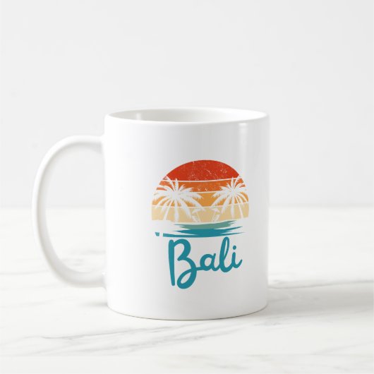 ヴィンテージ サーフィン バリ島 インドネシア コーヒーマグカップ (左)