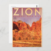 ヴィンテージ ザイオン ヴァージン川 トラベル ポストカード (正面/裏面)