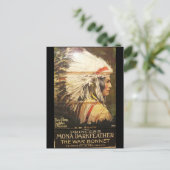 ヴィンテージ・ザ・ウォー・ボンネット1914年映画 ポストカード (スタンド正面)