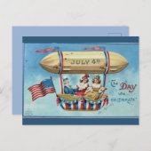 ヴィンテージ·ザ·デイ·祝ウ·7月4日 ポストカード (正面/裏面)