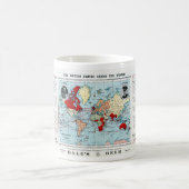 ヴィンテージ·ザ·ブリティッシュ·エンパイアが世界地図に広がる コーヒーマグカップ (中央)