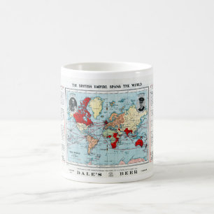 ヴィンテージ·ザ·ブリティッシュ·エンパイアが世界地図に広がる コーヒーマグカップ