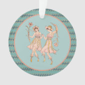 ヴィンテージ・シェイクスピアの花壇の女性 オーナメント (正面)