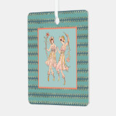 ヴィンテージ・シェイクスピアの花壇の女性 メタルオーナメント (正面左)