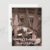 ヴィンテージ・シカゴ・クリスマス・マーシャル・フィールドズ シーズンカード (正面/裏面)