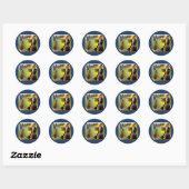 ヴィンテージ・シガー・ラベル 黒猫と魔法使い ラウンドシール (シート)