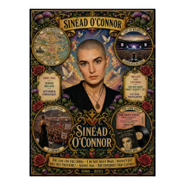 ヴィンテージ シネイド・オコナー トリビュート ウォールアート ポスター