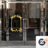 ヴィンテージ シャイニー ゴールド カンパニー ロゴ QRコード 営業時間 ウィンドウサイン (オフィスドア)