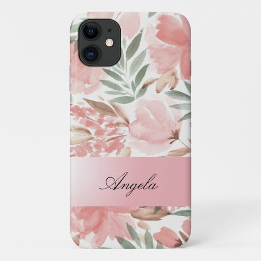 ヴィンテージ シャビーシック 水彩 花々 Case-Mate iPhoneケース (裏面)