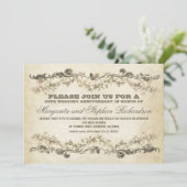 ヴィンテージ シャビー アニバーサリー インビテーション (スタンド正面)