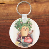 ヴィンテージ シャムロック ハートとキー セントパトリックデー キーホルダー (正面)