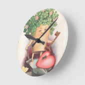 ヴィンテージ·シャムロック·ハート·鍵·セント·パトリックの日 ラウンド壁時計 (傾斜)