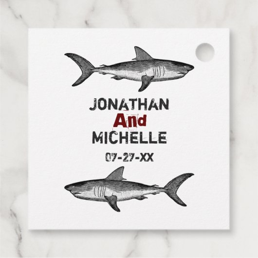 ヴィンテージ・シャークの後で幸結婚福 フェイバータグ (裏面)