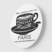 ヴィンテージ シュチャード チョコレート 広告 ラージ壁時計 (傾斜)