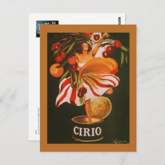 ヴィンテージ シリオ チェリー イタリアン ポストカード (正面/裏面)