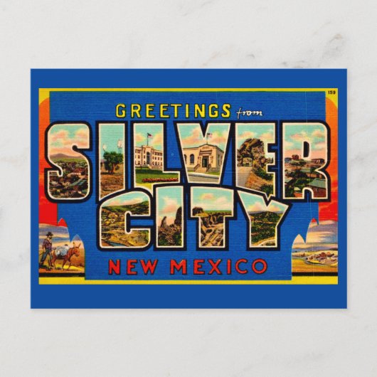 ヴィンテージ シルバーシティ NM 挨拶 ポストカード (正面)