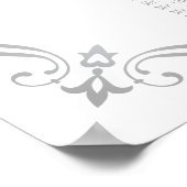 ヴィンテージ・シルバー結婚の座席 ポスター (角)