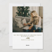 ヴィンテージ シンプル ファミリー クリスマス フォト ホリデー (裏面)