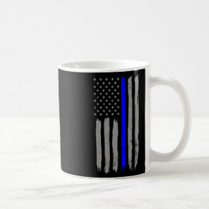 ヴィンテージ シン・ブルー・ライン Tシャツ アメリカ国旗 アメリカ警察応援 メンズ コーヒーマグカップ
