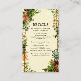 ヴィンテージ シークレット ガーデン ブック ラバー コテージコア エンクロージャーカード