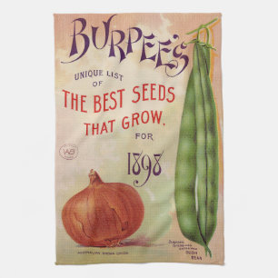 ヴィンテージ シードカタログ Burpee's 1898 ティータオル キッチンタオル