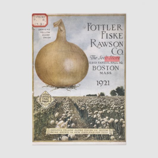 ヴィンテージ シードカタログ Fottler Fiske Rawson 1921 薄葉紙 (正面)