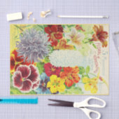 ヴィンテージ シード パケット デザイン フラワール デコパージュ 薄葉紙 (クラフト)