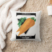 ヴィンテージ シード パケット ラベル アート、ダンヴァース ニンジン クッション (ブランケット)