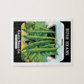 ヴィンテージ シード パケット ラベル アート, ブッシュ ビーン 野菜 ジグソーパズル (横)