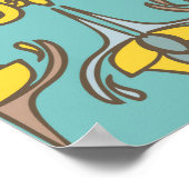 ヴィンテージ シームレス アールヌーヴォー パターン。ヴィンテージ 壁 ポスター (角)