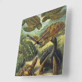 ヴィンテージ·シー·タートルズ·アンド·トーツーズ(Ernst Haeckel著) スクエア壁時計 (傾斜)