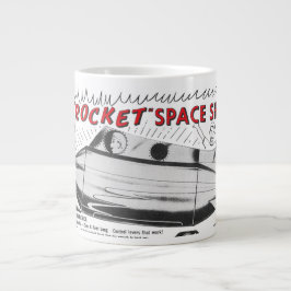 ヴィンテージ ジェット ロケット スペース シップ 広告 ジャンボコーヒーマグカップ