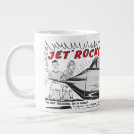 ヴィンテージ ジェット ロケット スペース シップ 広告 ジャンボコーヒーマグカップ